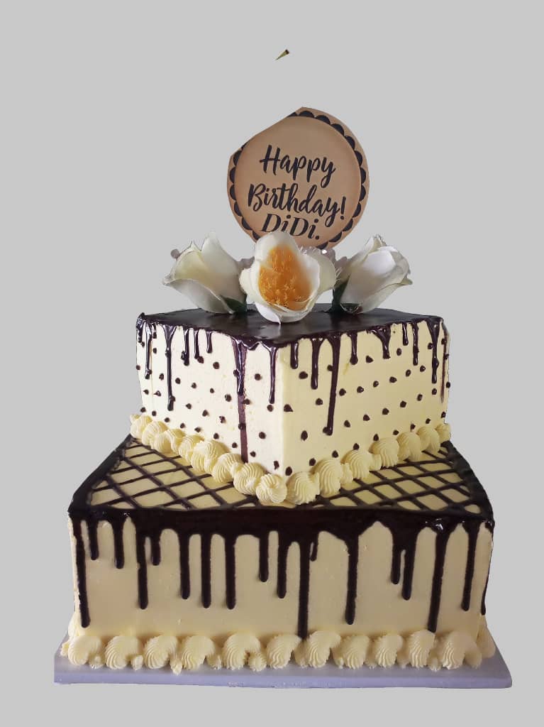 Vanilla and Red velvet Two Layers