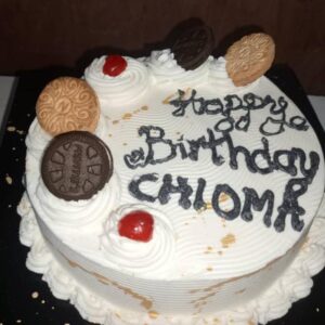 Vanilla/strawberry cake